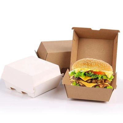 71oz SBS Paperboard Food Packaging Folding Boxes BSCI Burger Cardboard Box