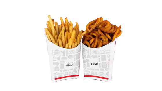 OEM ODM Fried Chicken Disposable French Fry Holder Glossy Lamination