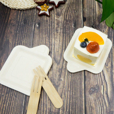 5.5'' Disposable Wooden Plates CIQ LFGB Biodegradable Sushi Tray