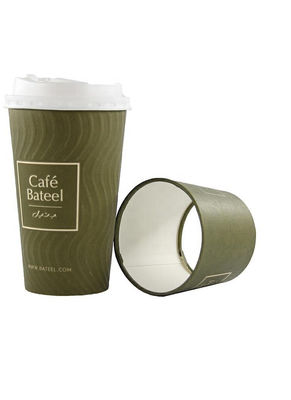 20oz Compostable Recyclable Paper Cups 160gsm-400gsm Coffee Paper Cups With Lids