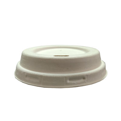 8cm Biodegradable Sugarcane Bagasse Coffee Cup Lids Eco Friendly
