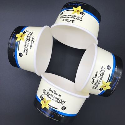 ISO 3oz 5oz 8oz Disposable Ice Cream Cups Flexo Offset Printing